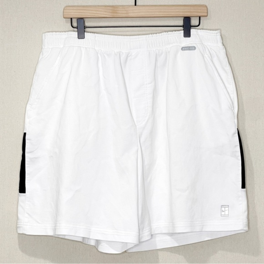 Nike Air Dri Fit White Black Basketball Hoop Gym Shorts Drawstring Pockets XXL